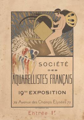 Advertisement card “Société d’aquarellistes Français, 19eme Exposition”