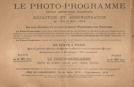 Le photo-programme, Revue Illustrée des théâtres 02