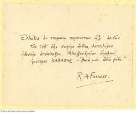 Epigram by R. A. Furness