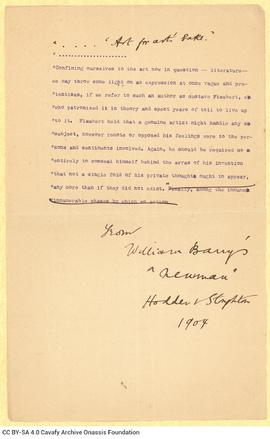 "Art for art's sake"