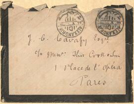 Επιστολή της Χ. Καβάφη προς τους John και Κ. Π. Καβάφη 02